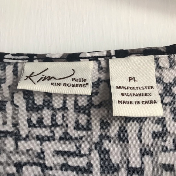 4/$20 Kim Rogers Petite PL Blouse Buckle Shoulder - Picture 3 of 8